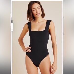 Anthropologie x Mara Hoffman Persephone One-Piece Swimsuit black XL NWT
